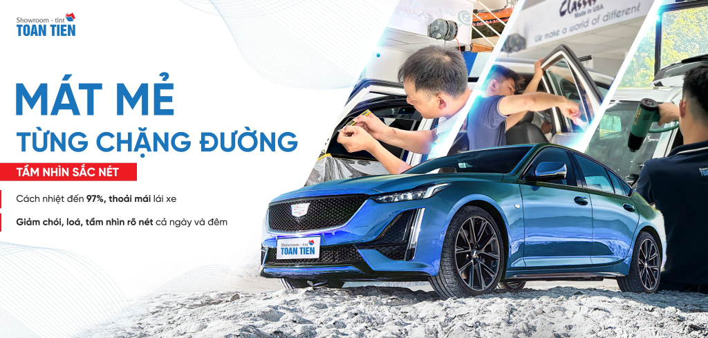 Dán phim cách nhiệt ô tô, chính hãng 100%